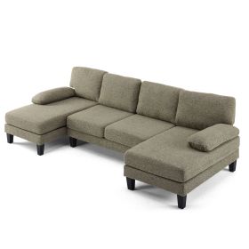 Sofa Modern with Removable Cover 111.4 Inches
