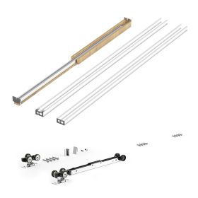 Pocket Door Frame Kit, for 24-30 in Wide 80 in High Door, Pocket Door Kit with Two-Way Soft Close Mechanism, Slide Smoothly Quietly, Easy to Inst