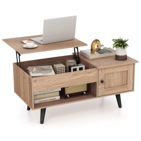 Lift Top Coffee Table with Storage and Hidden Compartment