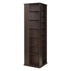 Media Storage Cabinet, CD Rack Tower, 34 Compartments Rotating Media Tower Rack for CDs, DVDs, Books and Game Discs, DVD Stand for Living Room