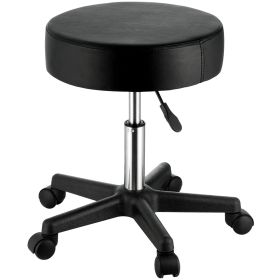 Rolling Stools with Wheels, 400 LBS Weight Capacity Adjustable Height Stool with Ultra-Thick Seat Cushion, Swivel Stools Chair for Salon, Bar, Ho