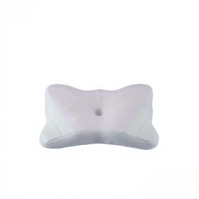Ergonomic Foam Neck Pillow, Neck Support, Neck Protection Good Sleep (Option: Blue and White)