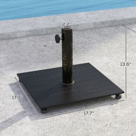 Square Patio Umbrella Base, 29 Lbs Metal Umbrella Stand Base With Adjustable Foot Pads, Heavy Duty Patio Umbrella Holder For 1.51.9 Umbrella Pole (Option: Bronze)