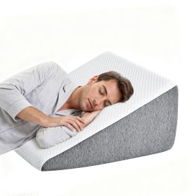 Wedge Pillow, Body Pillow , White& Grey (Option: 12Inch)