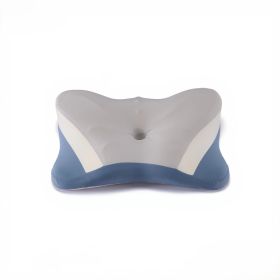 Ergonomic Foam Neck Pillow, Neck Support, Neck Protection Good Sleep (Option: Grey Blue)