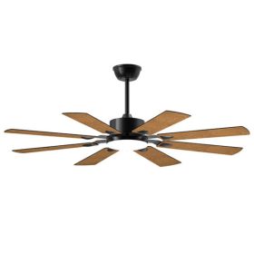 52 Inch Ceiling Fan With Lights And Remote Control, 8 Plywood Blades, 6-Speed Noiseless Reversible DC Motor, 3CCT, Windmill Ceiling Fan For Kitch (Option: Default)