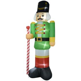 11.8 Inflatable Green Walnut Soldier w/ White LED Lights, Blow-Up Outdoor Display for Party (Option: Green-270x160x350 mm)