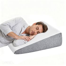 Wedge Pillow, Body Pillow , White& Grey (Option: Seven point five Inch)