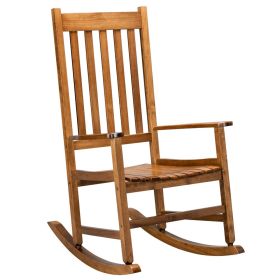 68.5*86*115CM Square Wooden Rocking Chair Original Color (Color: wood color)