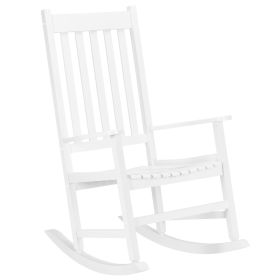 68.5*86*115CM Square Wooden Rocking Chair Original Color (Color: White)